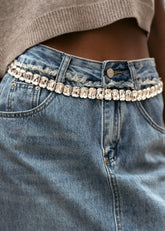 Gemstone Layered Chain Belt Belts Kate Hewko 