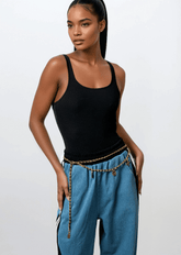 Gold Braided Charm Belt