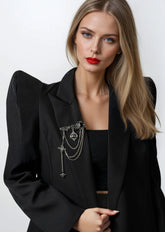 Gothic Layered Chain Brooch