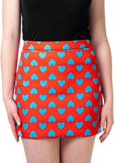 Hearted Quilted Mini Skirt