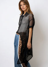 High Low Fishnet Layering Piece