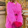 Hot Pink Mongolian Faux Fur Coat Outerwear Kate Hewko Hot Pink S 