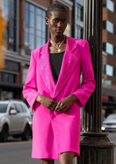 Hot Pink Rhinestone Blazer Jacket Blazers Kate Hewko 