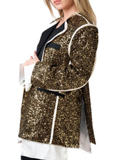 Layered Gold Sequin Blazer