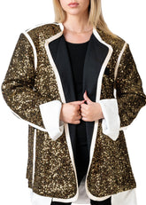 Layered Gold Sequin Blazer