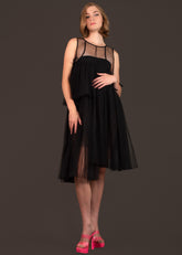 Layered Tulle Tank Overlay Dresses Kate Hewko Black One Size 