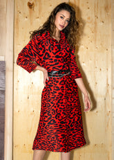 Leopard Glam Shirt Dress