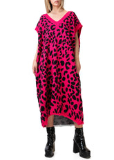 Leopard Knitted Vest Dress