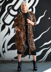 Leopard Paisley Rivet Kimono