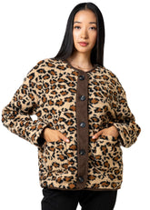 Leopard Print Teddy Coat