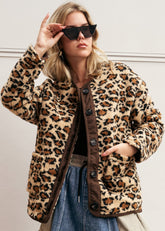 Leopard Print Teddy Coat