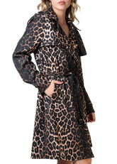 Leopard Print Trench Coat