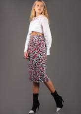 Leopard Print Tube Skirt Skirts Kate Hewko One Size Seafoam 