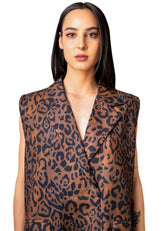 Leopard Print Vest Dress