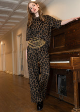 Leopard Rhinestone Lounge Set