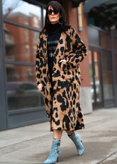 Lightweight Leopard Faux Fur Coat Outerwear Kate Hewko 