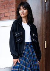 Lightweight Zip Drawstring Jacket