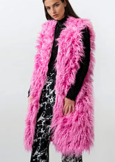 Long Faux Fur Vest