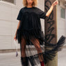 Long Layered Tulle Tee Dress Dresses Kate Hewko Black One Size 