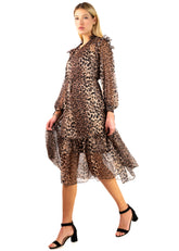 Long Sheer Leopard Print Dress Dresses Kate Hewko 