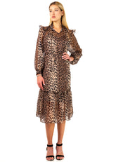 Long Sheer Leopard Print Dress Dresses Kate Hewko 