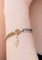 Mixed Metal Lightning Bolt Bracelet Bracelets Kate Hewko 