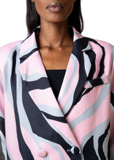 Multicolor Animal Striped Blazer