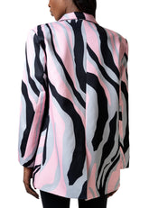 Multicolor Animal Striped Blazer