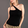 One Shoulder Black Tank Tank Tops Kate Hewko Black S 