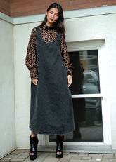Oversized Denim Overall Dress