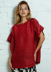 Oversized Pleated Glam Blouse