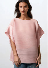 Oversized Pleated Glam Blouse