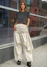 Oversized Wrap Drawstring Trouser
