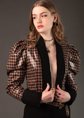 Puff Shoulder Harlequin Cardigan Cardigans Kate Hewko 