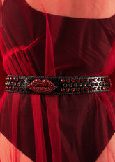 Rhinestone Pucker Up Belt Belts Kate Hewko 