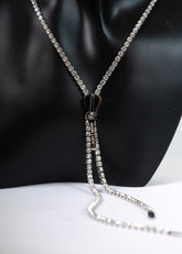 Rhinestone Zipper Chain Necklace Necklaces Kate Hewko 