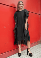 Ruffle Edge Tee Dress