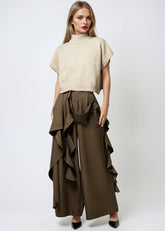 Ruffle Wrap Trousers