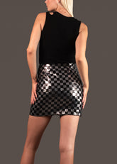 Sequin Checker Pencil Skirt Skirts Kate Hewko 