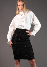 Sequin Embellished Pencil Skirt Skirts Kate Hewko 