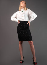 Sequin Embellished Pencil Skirt Skirts Kate Hewko 