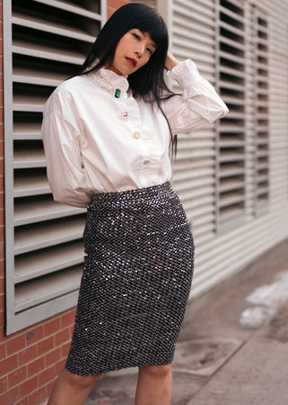 Sequin Embellished Pencil Skirt Kate Hewko Kate Hewko Canada