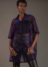 Sheer Metallic Button Up Layering Pieces Kate Hewko 