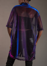 Sheer Metallic Button Up Layering Pieces Kate Hewko 