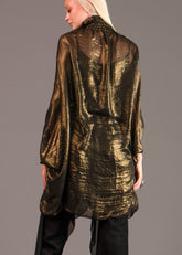 Sheer Ruffle Metallic Kimono Layering Pieces Kate Hewko 