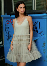 Sheer Tulle Babydoll Tunic