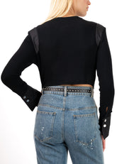 Shoulder Pad Long Sleeve Tee