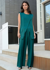 Silky Crossover Pant Set