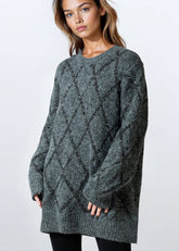 Sparkle Diamond Knit Sweater