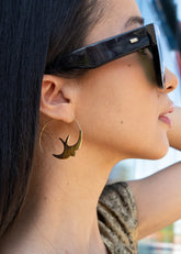 Swallow Hoop Earrings